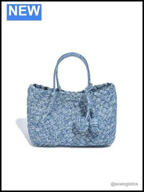 Woven Vegan Leather Tote Bag for Women, Large Hobo Shoulder Bag, Work Beach